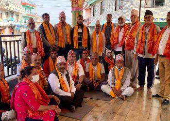 त्रिनेत्रेश्वर शिव मन्दिर पोखरा–३० द्धारा भजन मण्डलीलाई सम्मान