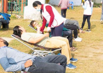 आर्दश युवा क्लवको वार्षिकोत्सवको अवसरमा रक्तदान