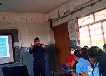 लेखनाथ सामुदायिक सेवा केन्द्रको स्टेशनरी वितरण एवं आत्मरक्षासम्बन्धी तालिम