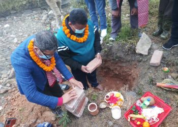 लेखनाथ सामुदायीक सेवा केन्द्रको भवन शिलान्यास