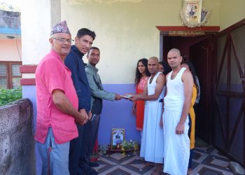 सापकोटा परिवारद्धारा लेखनाथ पत्रकार मञ्चलाई सहयोग