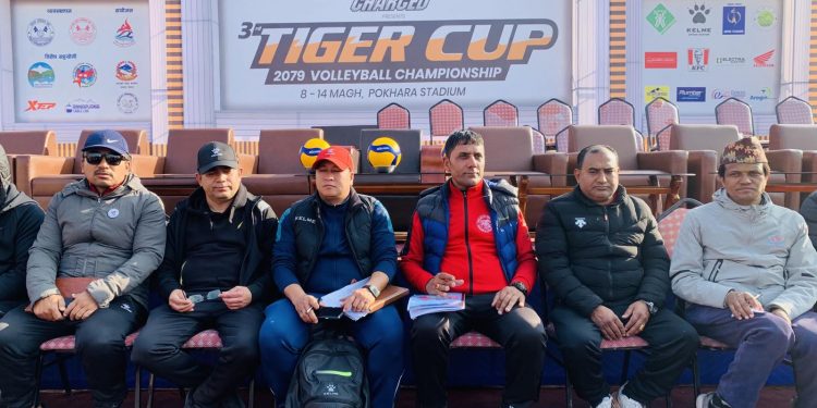 टाइगर कप भलिबल प्रतियोगिताको तयारी पुरा, उद्घाटन खेलमा आयोजक गण्डकी र नेपाल पुलिस भिड्ने