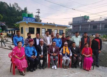 प्रहरी कार्यालय हाताभित्र ६ कोठे भवनको शिलान्यास