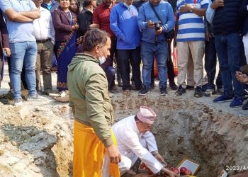 तालचोक–बेगनास सडक खण्डको सिलन्यास