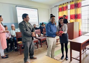 त्रिवेणी इन्टरनेशनल कलेजमा बधाई तथा सम्मान