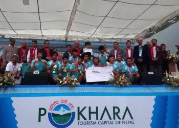 प्रथम राष्ट्रिय ड्रागन बोट रेसको उपाधि वाटर स्पोर्ट्स नेपाल र नारालाई