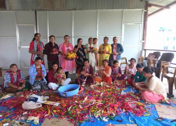 पोखरा–३० मा मकैको भुत्लाबाट फूल बनाउने तालिम