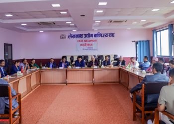 लेखनाथ उद्योग वाणिज्य संघमा वालिङ्ग उद्योग वाणिज्य संघको भ्रमण टोली