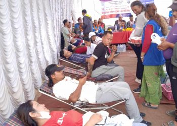 लेखनाथ सामुदायिक सेवा केन्द्रको स्थापना दिवसमा रक्तदान